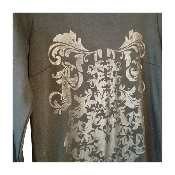 San Francisco Baroque Damask Pattern Black Dress Size Small - Picture 3 of 3